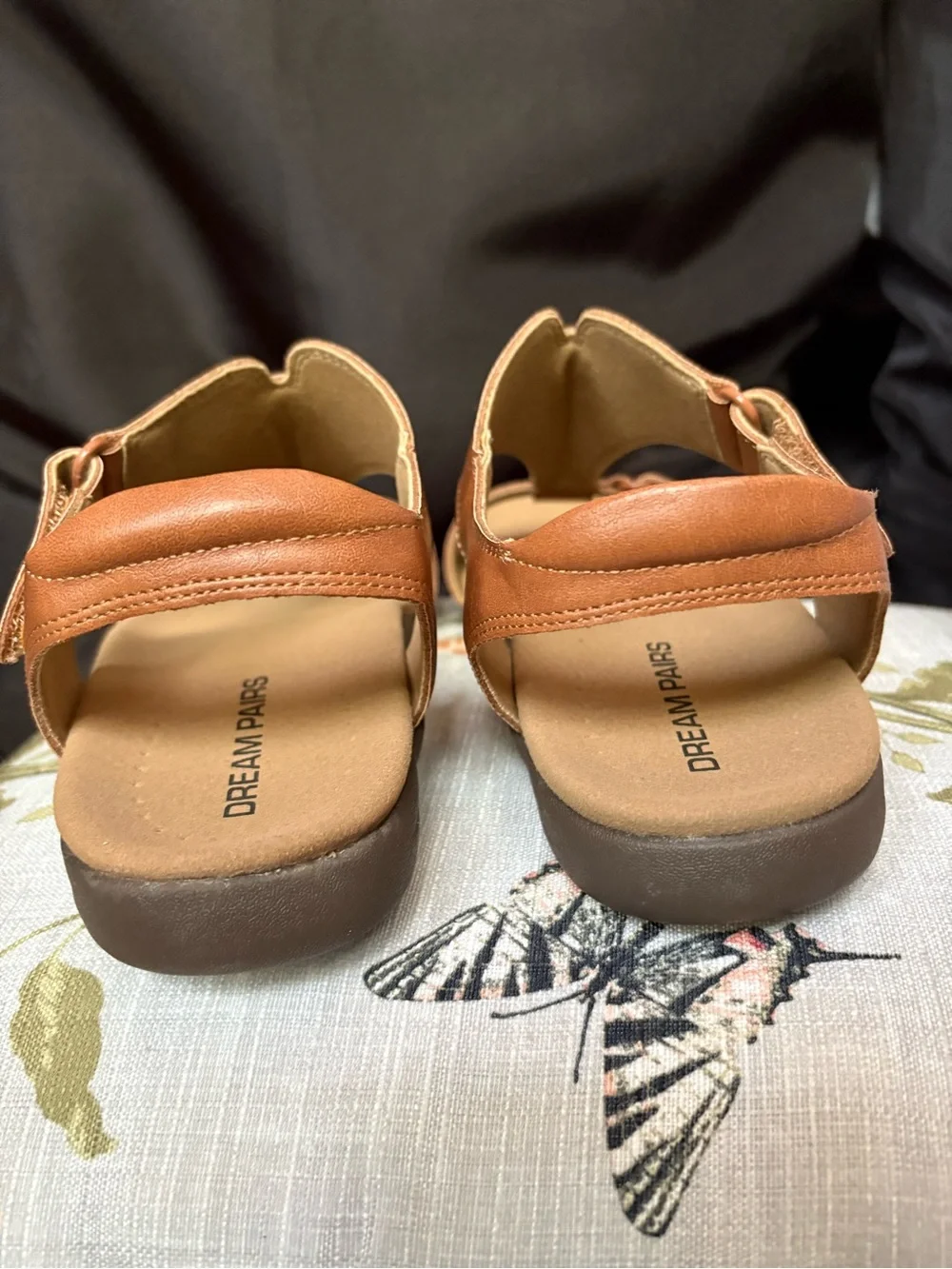 Dream Pairs Women’s Brown T-Strap Casual Sandals